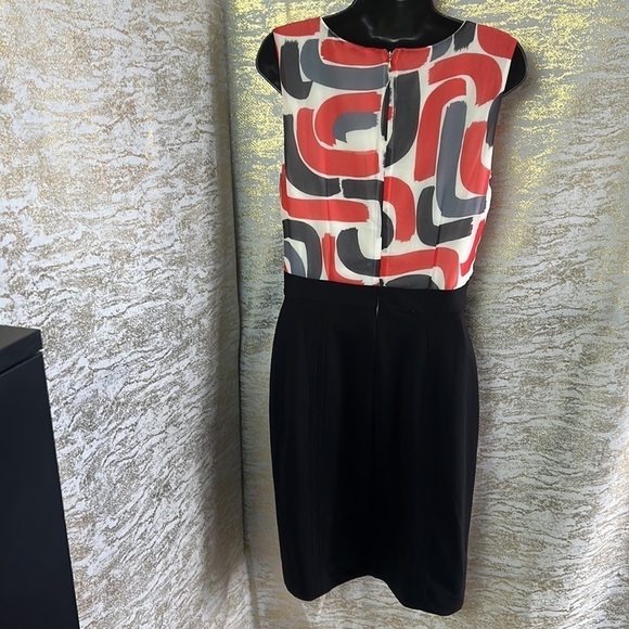 Banana Republic Casual Elegant Multicolor Sleeveless A-Line Dress Size 4 - Picture 6 of 14